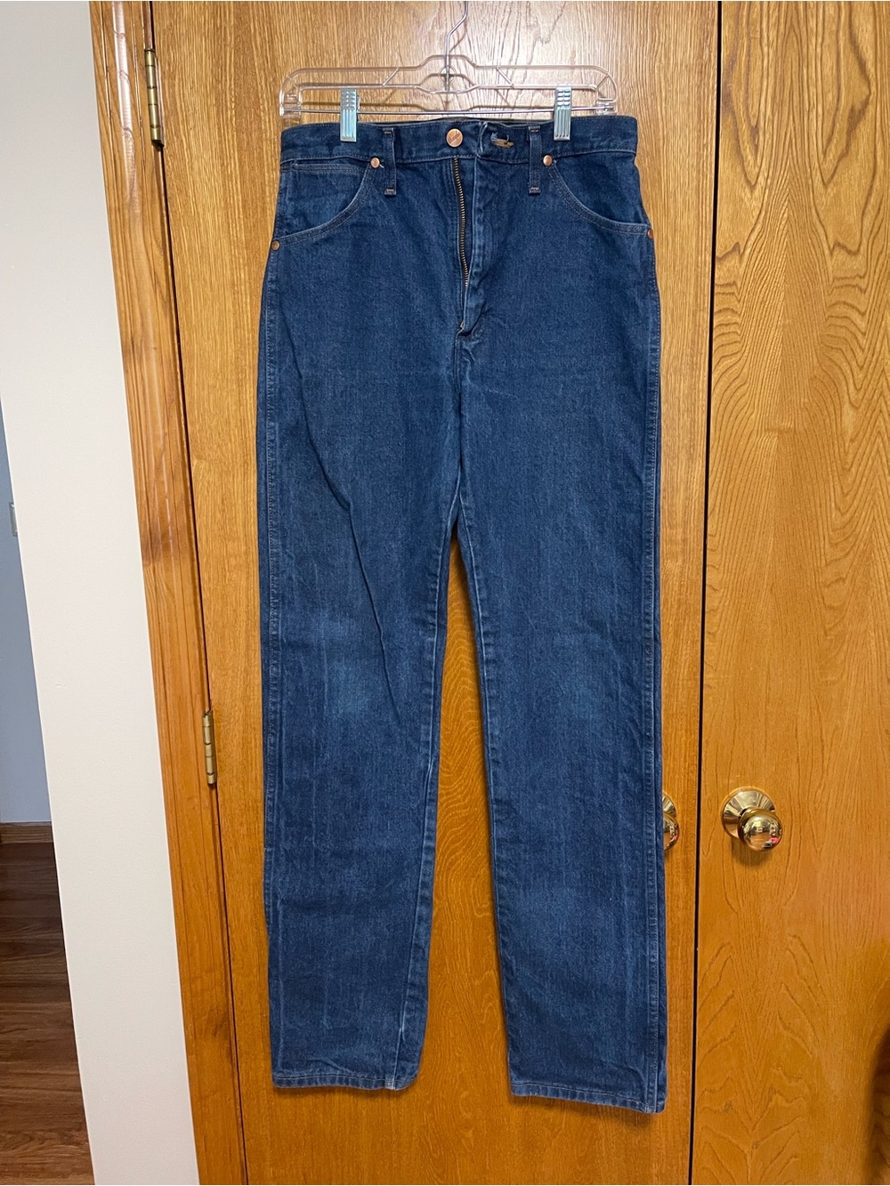 Wrangler Women's High-Rise Straight-Leg Jeans — Dark Blue